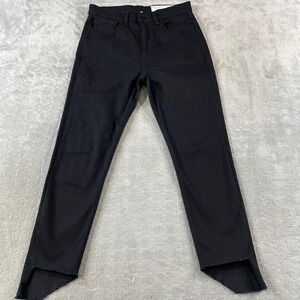 Rag Bone Nina Skinny Jeans Womens 28 Black High-Rise Ankle Raw Hem Grunge Mom